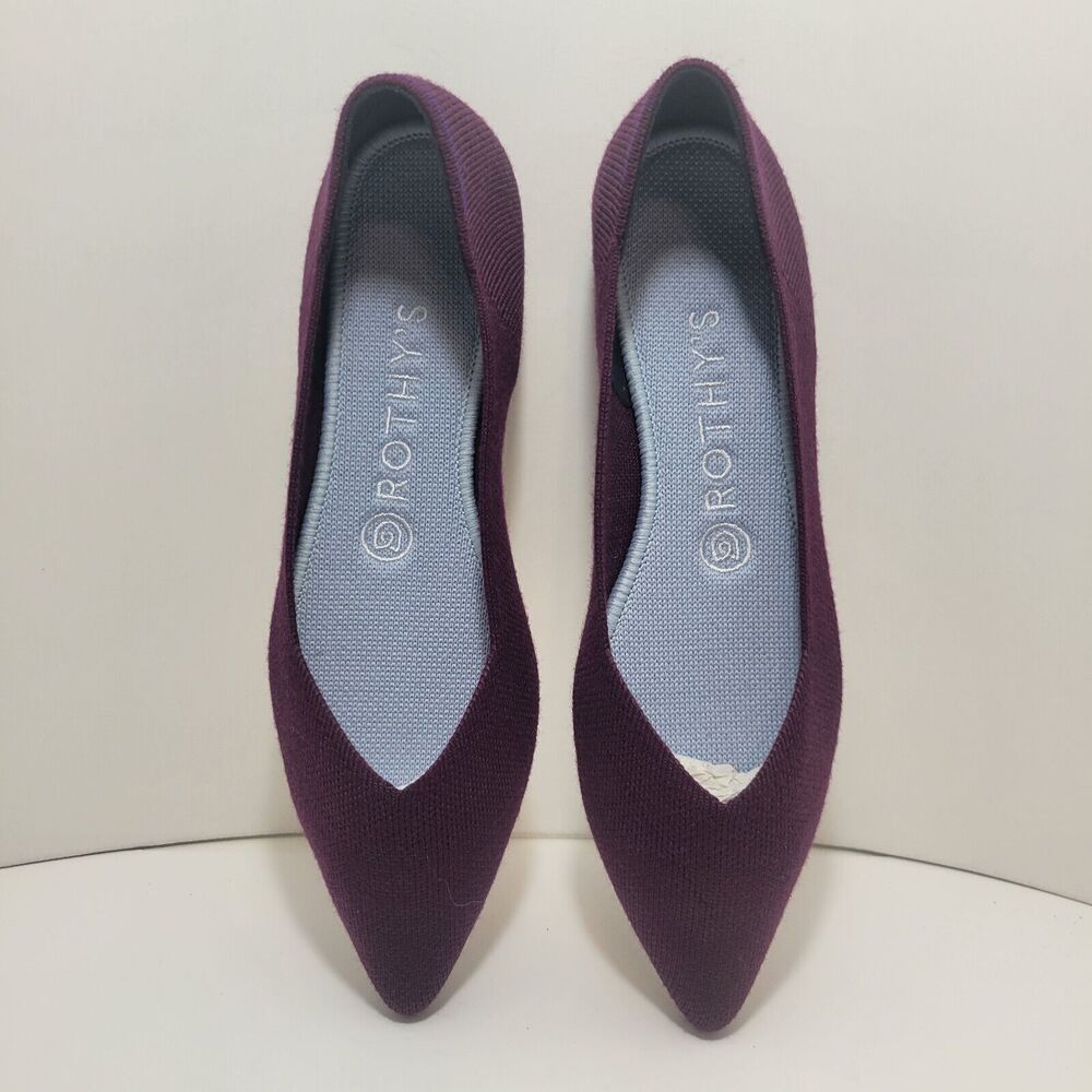 Rothy's Plum Purple Pointed-Toe Flats - Picture 9 of 10